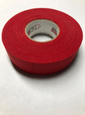 Хоккейная лента для крюка красная 24 мм х 25 м