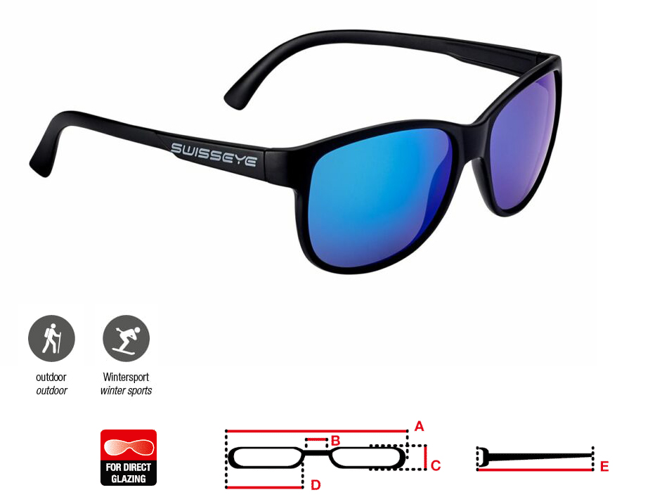 Очки солнцезащитные спортивные SWISSEYE Cleanocean 1 black matt - smoke BW Revo