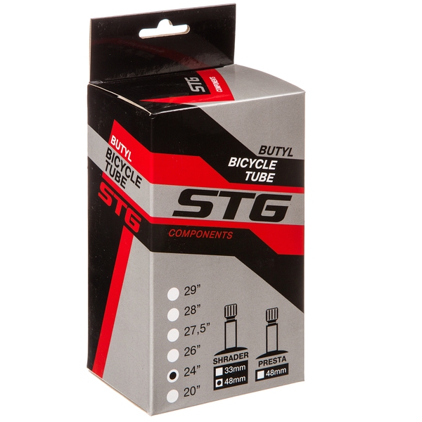 Камера велосипедная STG, бутил ,24Х2,5/3,0,автониппель 48мм (упак. коробка)