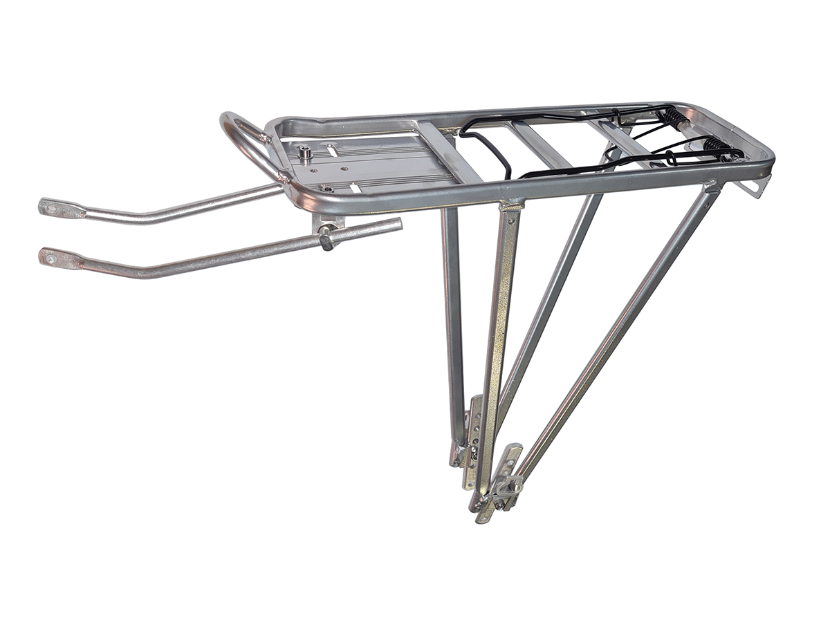 Багажник HS-019B 26-28, алюминий, с пружиной, серебристый