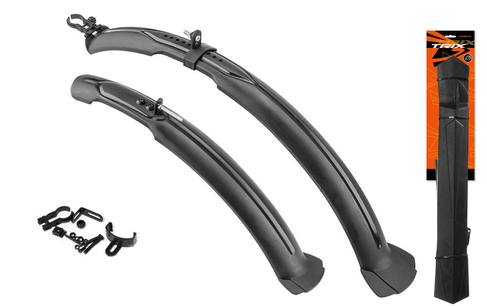 Крылья TRIX 24-26, к-кт перед./задн., крепеж перед. за бустер вилки, задн. двойное за раму с брызгов