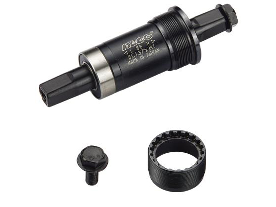 NECO Каретка B910 под квадрат, BSA 1.37x 24T, R/L. 68/116мм. Ось 10В21, стальные чашки, стальной кор