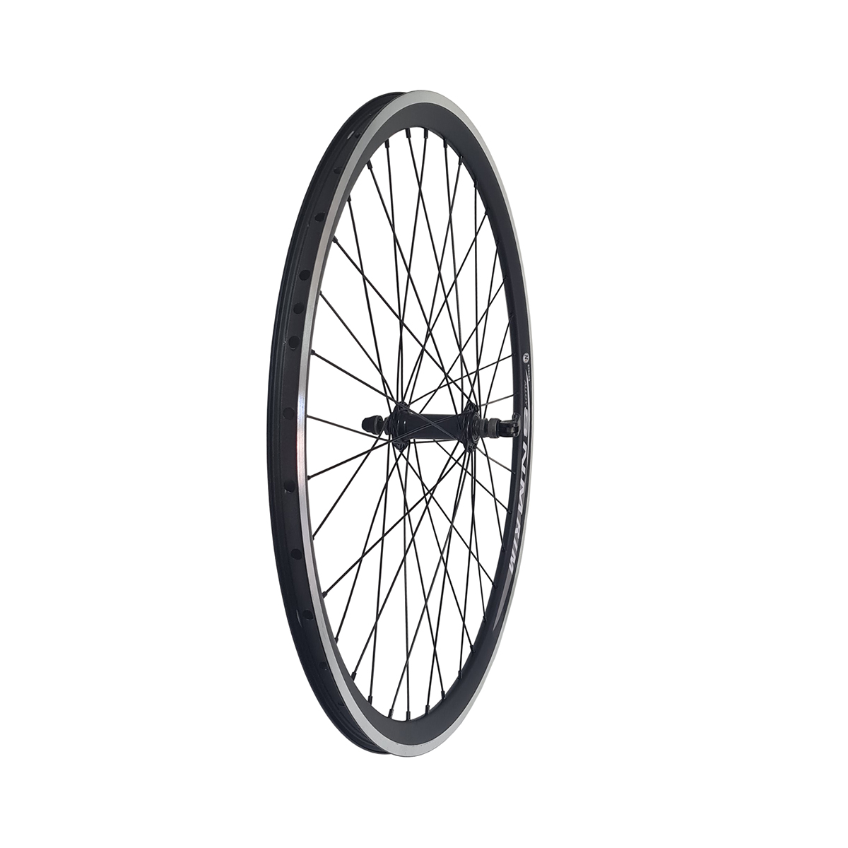 Колесо 27,5 переднее,Full Black,обод двойной алюм. б/пист. чрный, алюм. втулка,пром.,с эксцентриком,