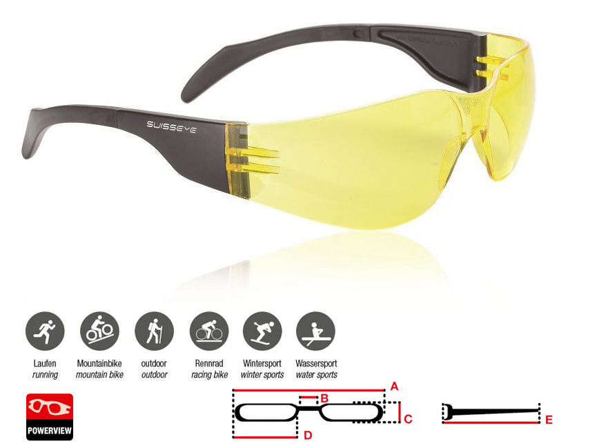 SWISSEYE Очки Outbreak S спортивные оправа чрная линзы жлтые