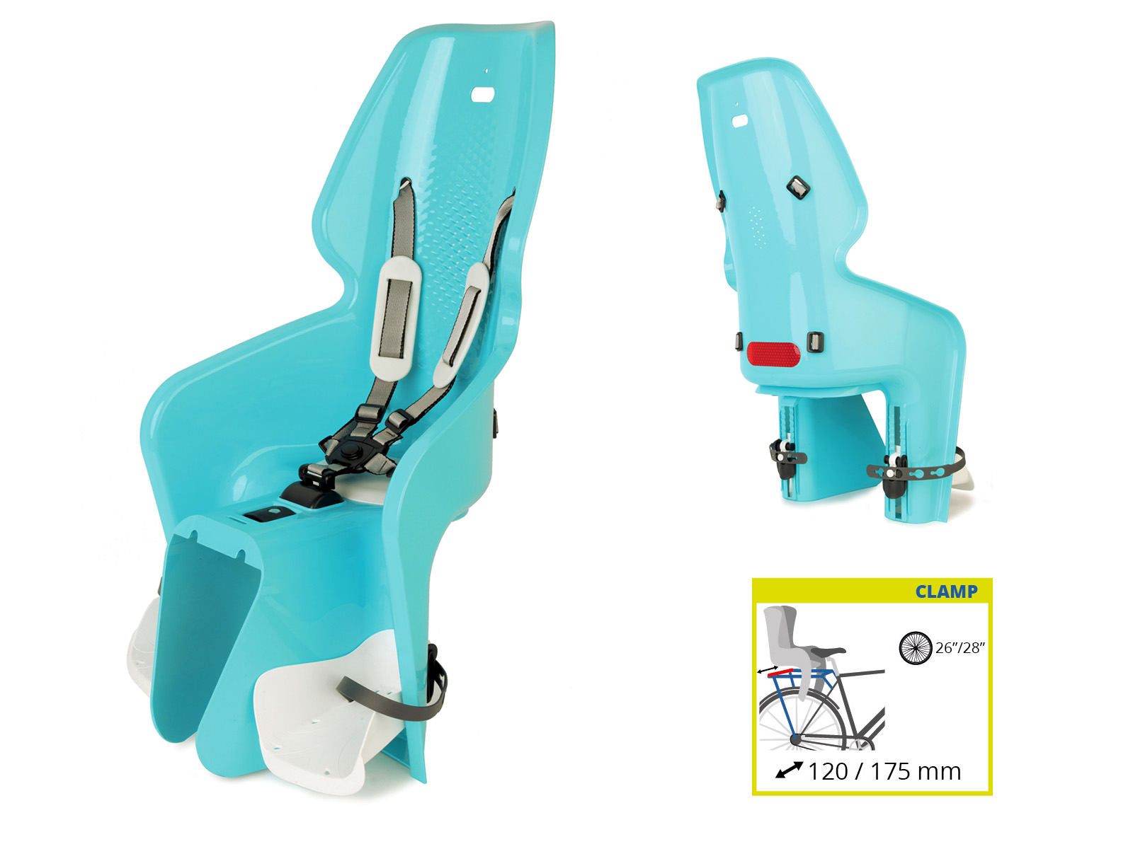 Сидение заднее BELLELLI LOTUS Clamp небесно-голубое для ребнка весом до 22 кг