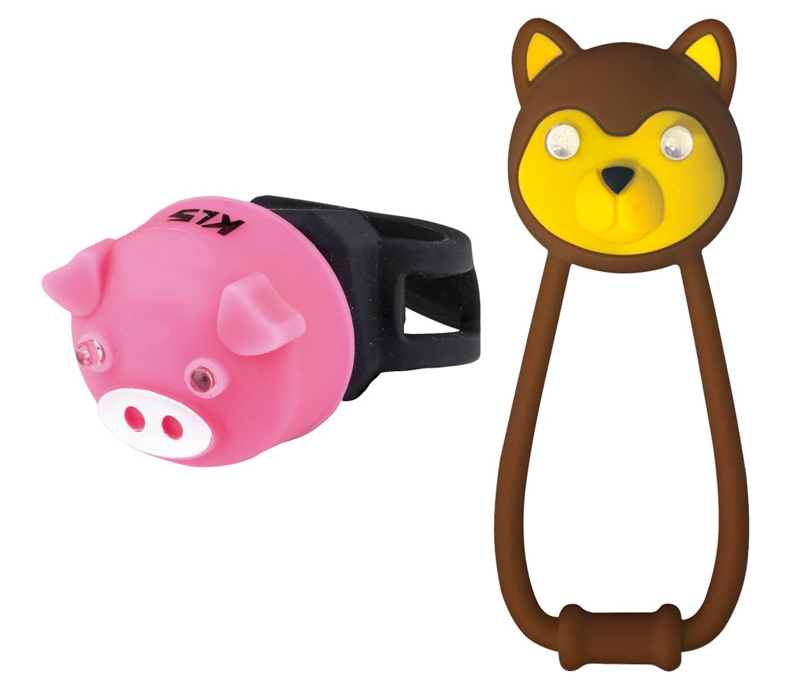 Комплект освещения KLS ANIMAL коричнев./розов. силиконовые фонарики TEDDYPIGGY
