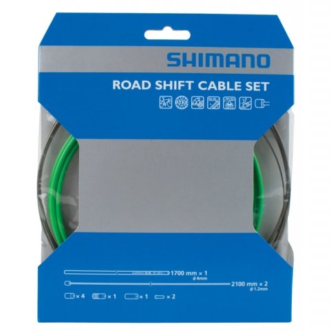 Трос+оплетка переключателя SP41, оплетка 1700мм зеленая, трос 1.2X2100мм