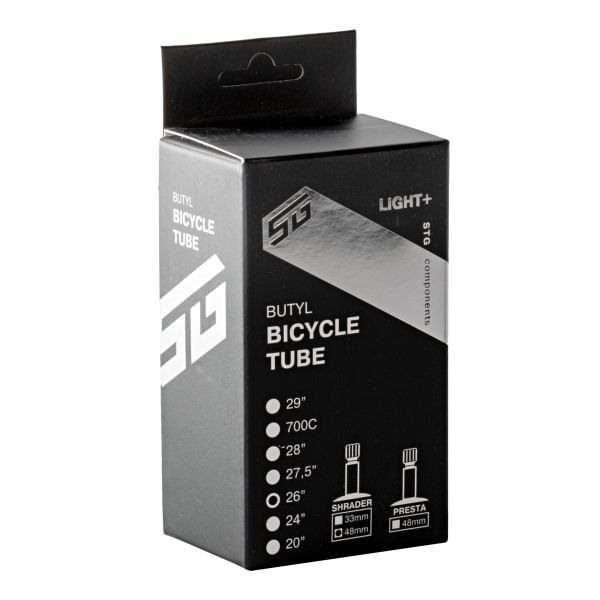 Камера велосипедная STG Light, 26Х1.95/2.3, бутил, автониппель 48 мм, (упак. коробка)