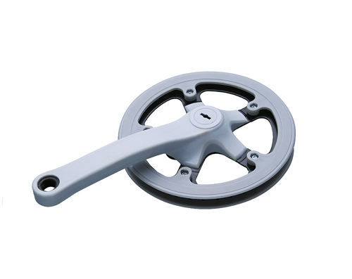 Шатуны  стальные, 152 мм, 40T, под 1-скоростную цепь, серые, с защитой