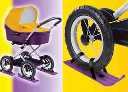 Лыжи для детской коляски 39 см.