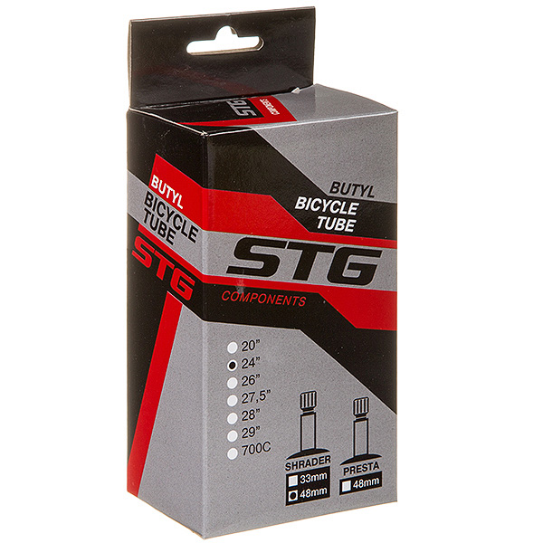 Камера велосипедная STG, бутил,24Х1,75/1,95 автониппель 48мм (упак. коробка)
