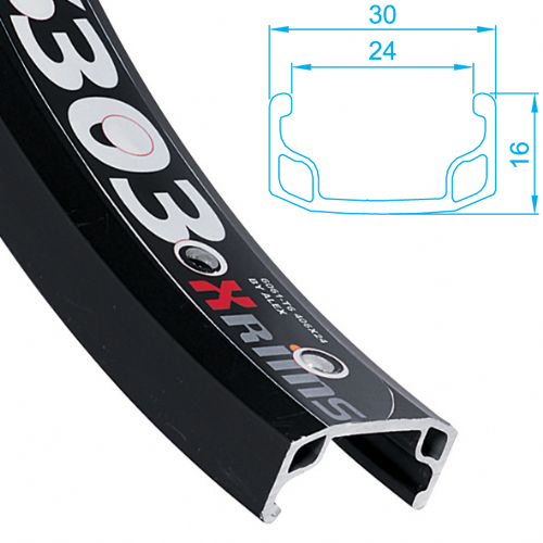 ALEX RIMS Обод Y303, 20х24ммх48H, A/V, одинарный, чрный