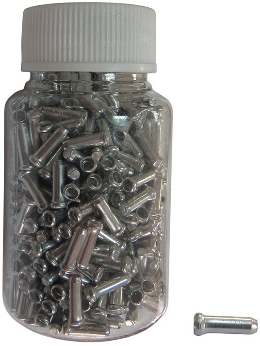 Троса наконечник 2мм, алюминий, 500 шт. в бутылочке