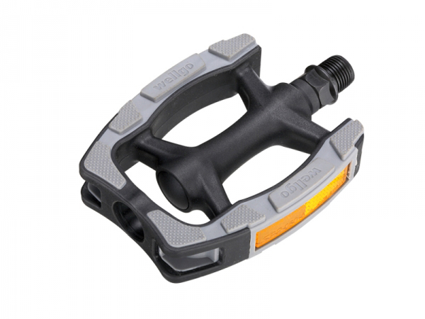 WELLGO Педали C097, CITY, пластик/Kraton, ось Cr-mo, с подшипниками, 103х79,5х24мм, 244г, чрные