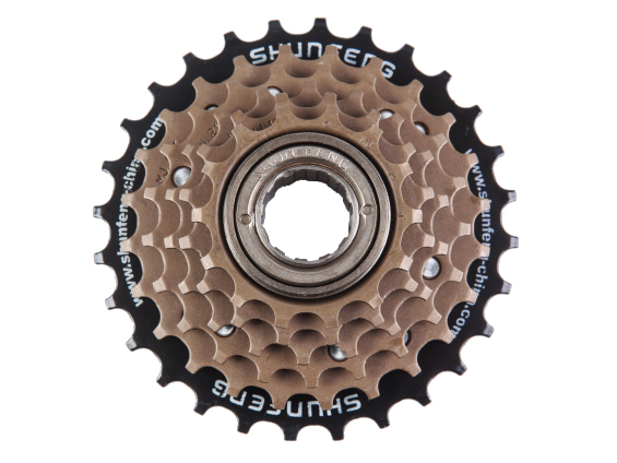 SHUNFENG Трещотка 6 ск. 14-16-18-21-24-28T недискретная коричневая