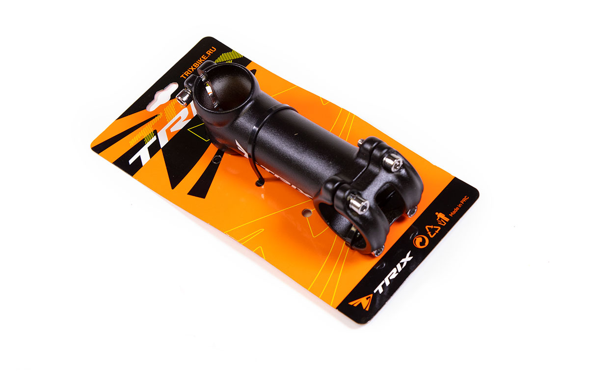 Вынос руля TRIX, алюминиевый кованый, MTB, для безрезьбовой вилки 1-1/8, под руль 31,8мм, четырехбол