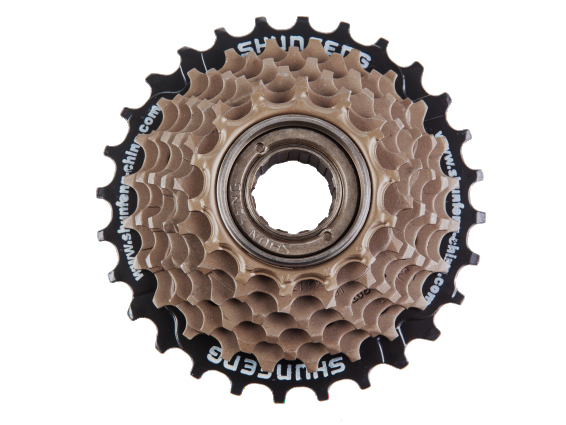 SHUNFENG Трещотка 7 ск. 14-16-18-20-22-24-28T дискретная коричневая