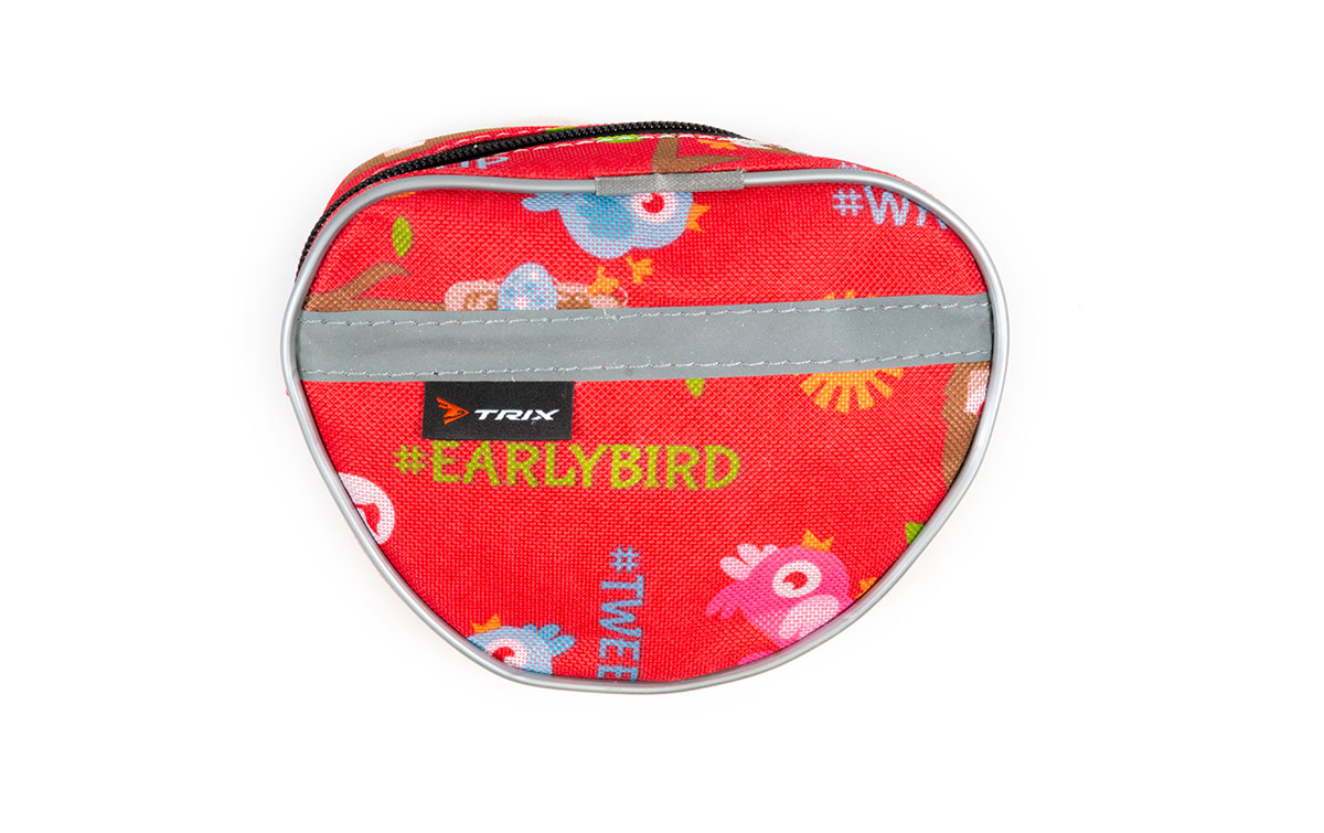 Сумка велосипедная TRIX, крепление на руль, детская, 15х12х7см, водонепроницаемая, светоотражающие в