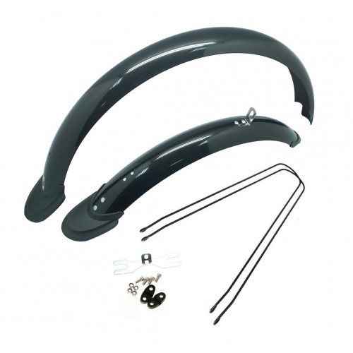 Крылья ПВХ с одинарными стойками, ширина 60мм, для 26" чёрные